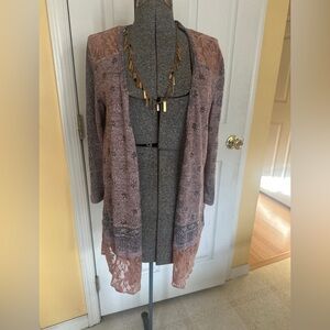 Women’s Multiples multicolored duster size large